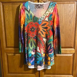 AMMA Design Colorful Floral Long Sleeve Top